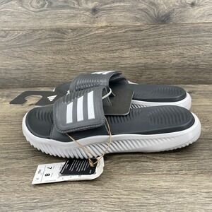 Adidas Alpharesponse Slide Mens 7 Womens 8 Grey White Athletic Sandals NEW